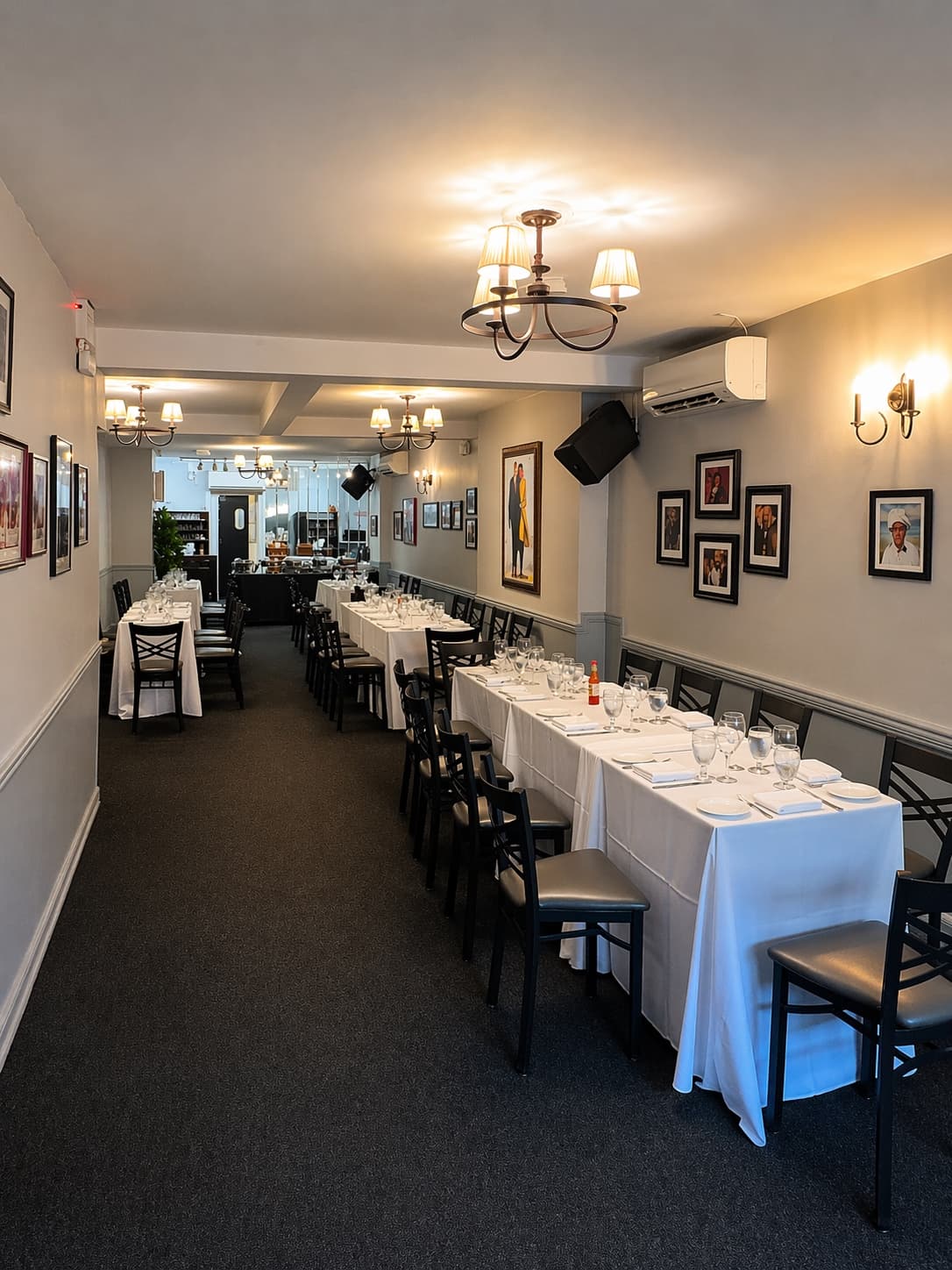 Sylvia’s dining room, ready to welcome guests